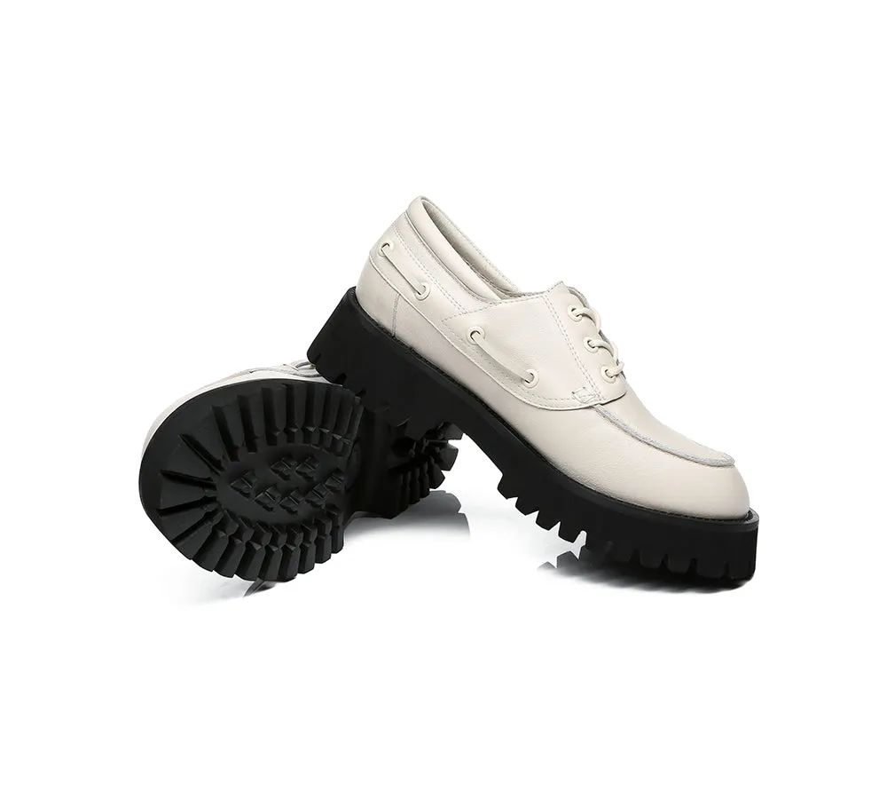 Women Chunky Platform Lace-Up Flat Willa