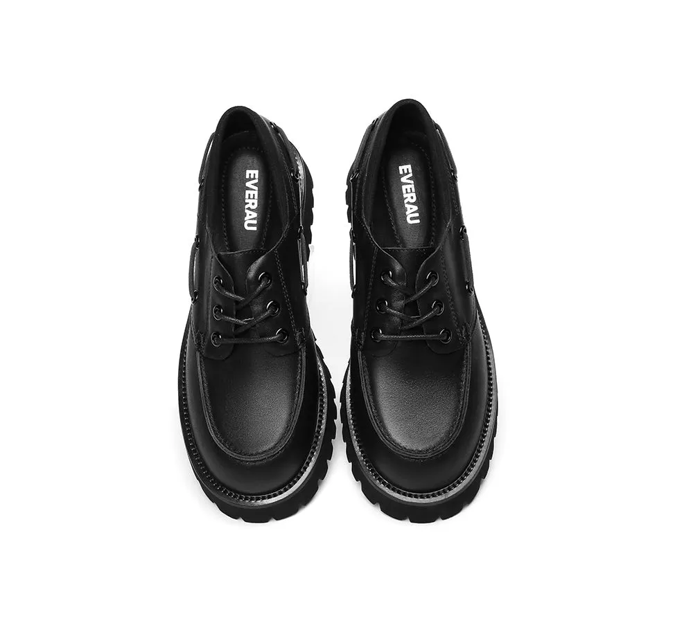 Women Chunky Platform Lace-Up Flat Willa