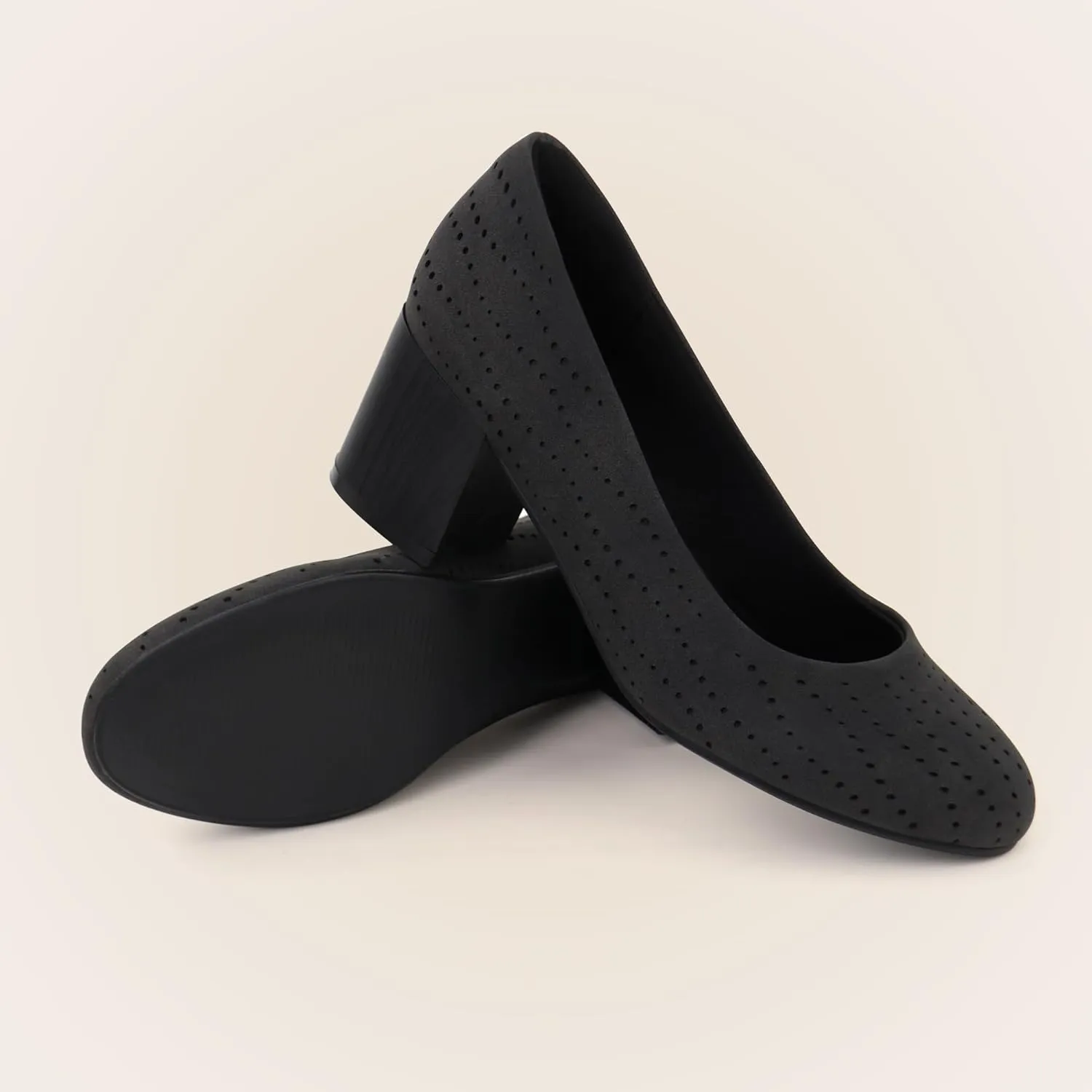 Women Low Block Chunky Heels Work Pumps Comfortable Dress Shoes