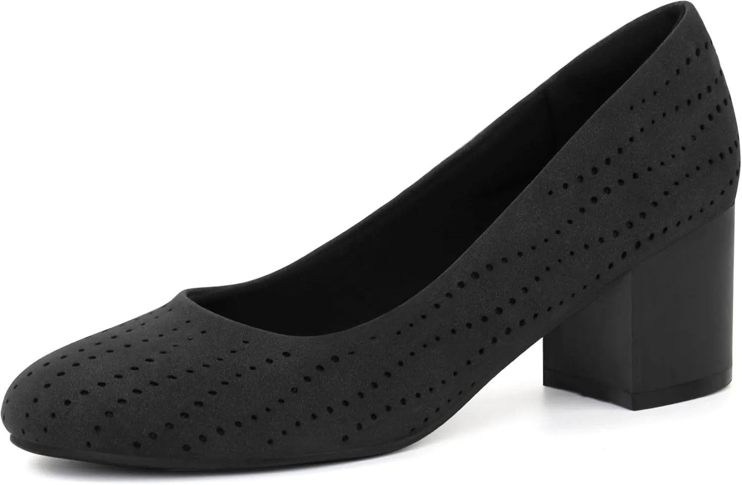 Women Low Block Chunky Heels Work Pumps Comfortable Dress Shoes
