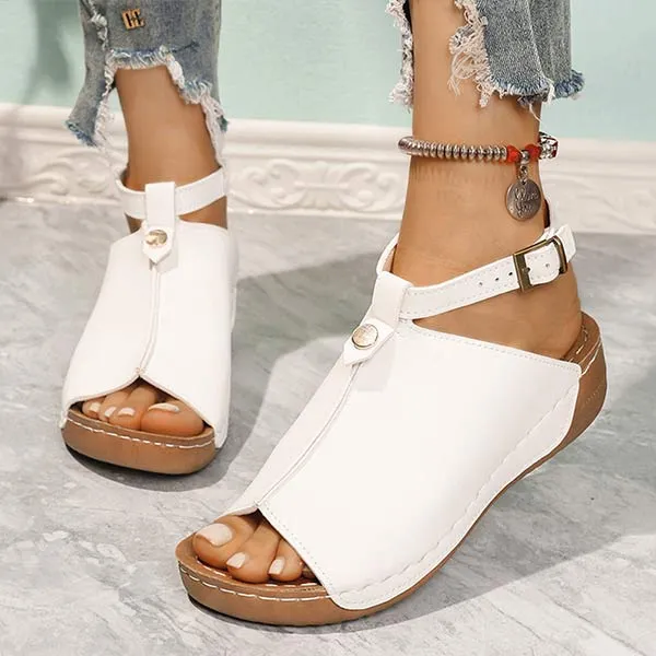 Women's Peep-Toe Wedge Platform Sandals 30281121C