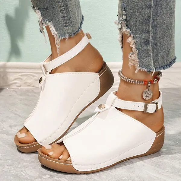 Women's Peep-Toe Wedge Platform Sandals 30281121C