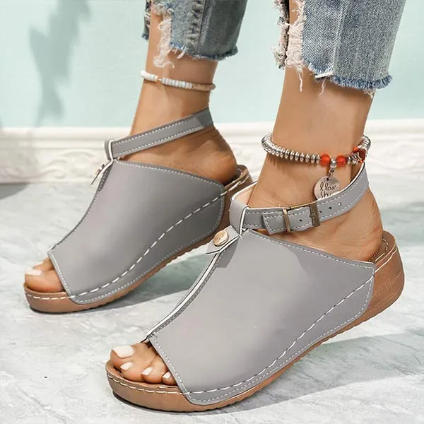 Women's Peep-Toe Wedge Platform Sandals 30281121C